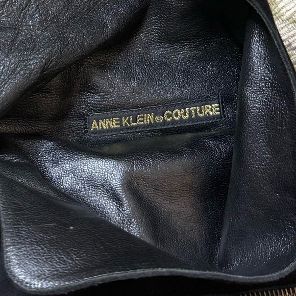 RARE Vintage Anne Klein Boots Couture Zipper Black Suede Over the Knee 7.5 7 1/2 - Picture 6 of 11